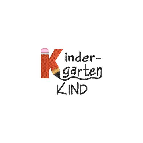 Stickdatei  Kindergarten Stift 2 Größen 10x10 und 13x18 Rahmen Kindergartenkind Hort Kiga Kindertagesstätte