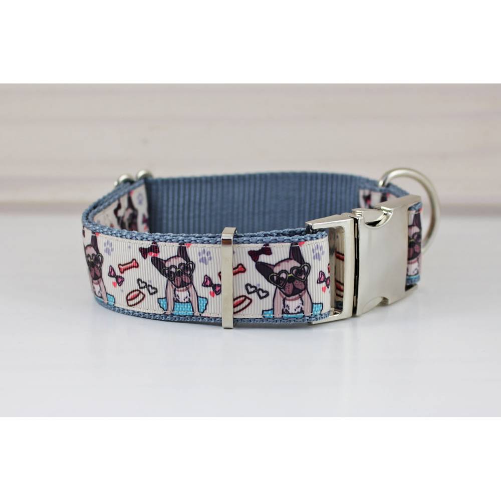 Hundehalsband oder Hundegeschirr mit franzsische Bulldogge, Hund, Halsband,  Hundeleine