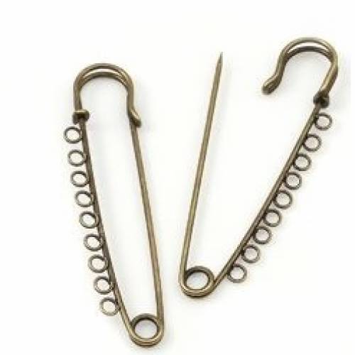 große Broschennadel mit Ösen, Brosche, Nadeln Anstecknadel, Kiltnadel