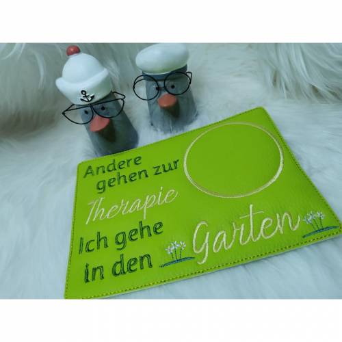 Mug Rug ITH Stickdatei Therapie Garten