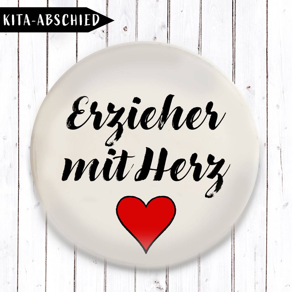 Erzieher*in mit Herz *Personalisierbar* Button Bild 5