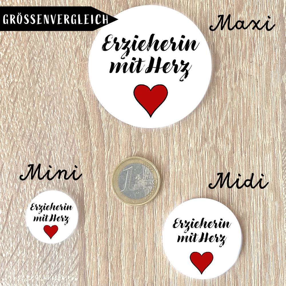 Erzieher*in mit Herz *Personalisierbar* Button Bild 6