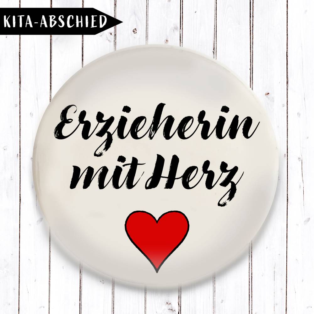 Erzieher*in mit Herz *Personalisierbar* Button Bild 8