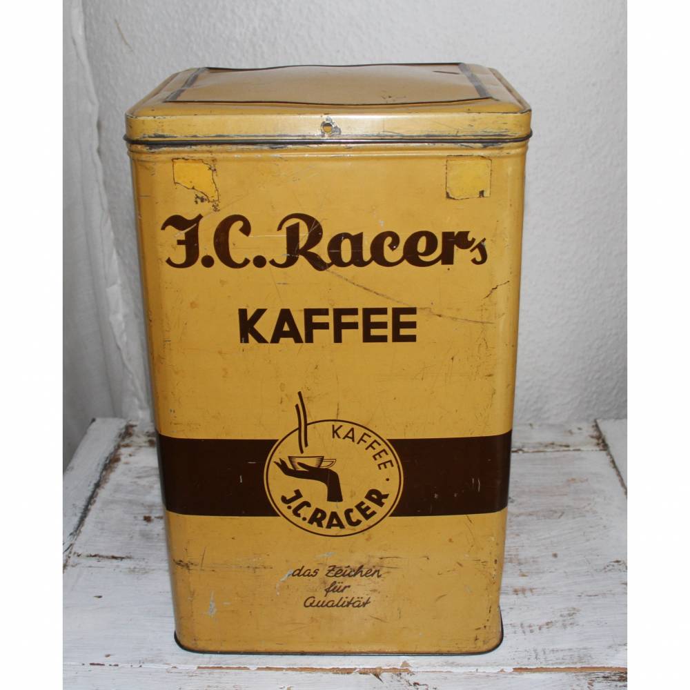 alte Blechdose große Kaffeedose J.C. Racer Kaffee