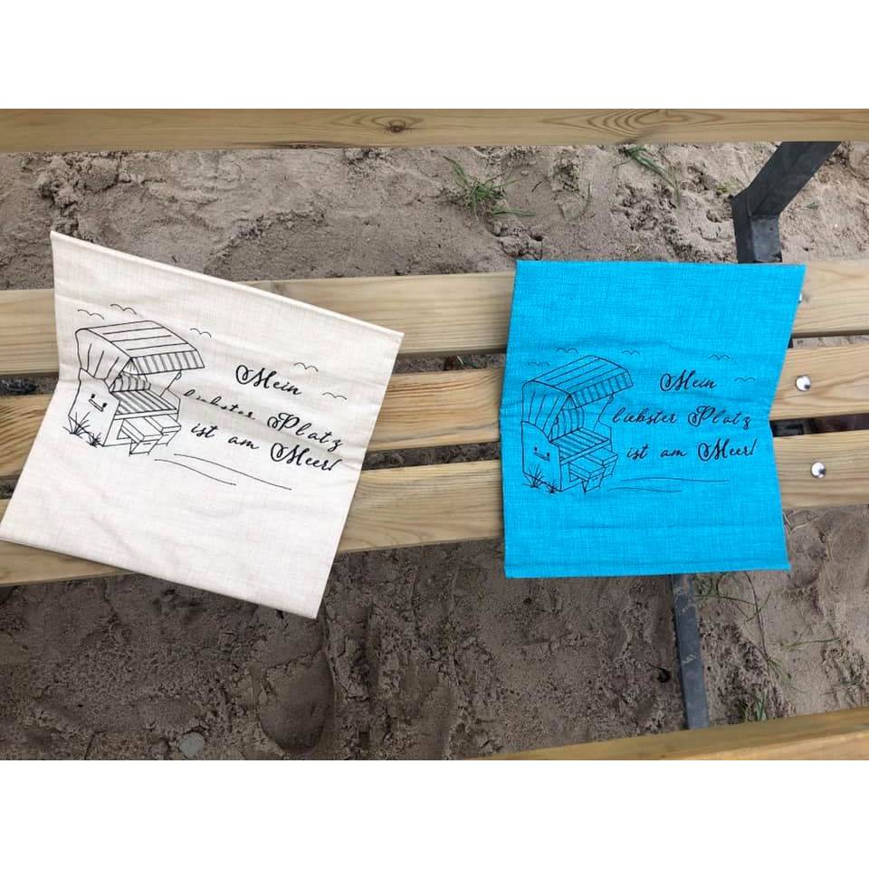 Stickdatei Strandkorb Meer verschiedene Größen Bild 2
