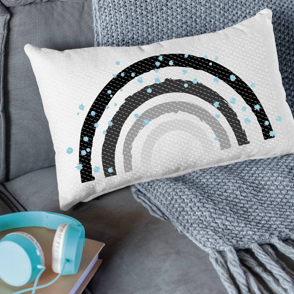 Plotterdatei Regenbogen Splash-Design – Moderner Regenbogen mit Farbspritzern Bild 2