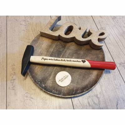 Personalisierter Hammer / individuelle Lasergravur / Geschenkidee für Vatertag, Geburtstag usw..