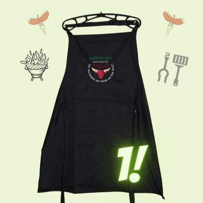 Hochwertige Grillschürze aus 100% Baumwolle – Personalisiert & Bestickt für echte Grillmeister