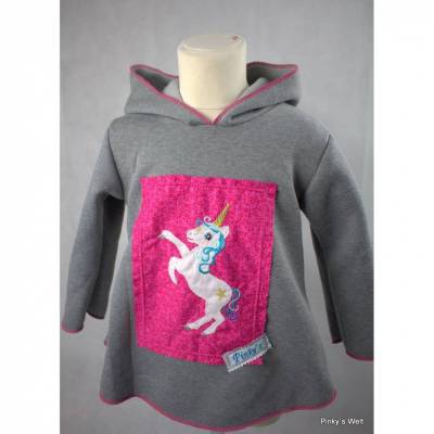 Zipfelpulli, Übergangsjacke, Gr. 92, Einhornpulli, Überziehjacke, Hoodie