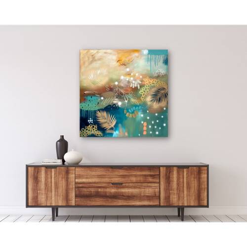 "TROPICAL FEELINGS" 80 x 80 cm Acrylbild