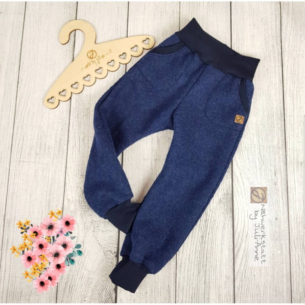 Walk Hose Pumphose mit Taschen Marine / Walkhose Bild 1