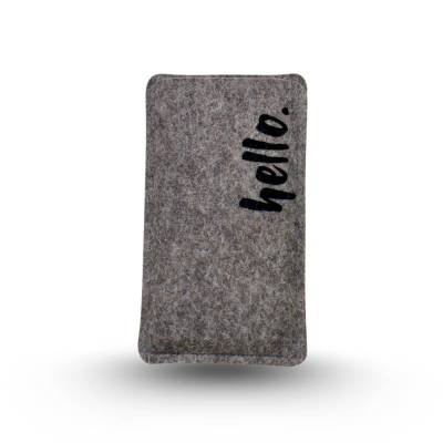 Handytasche aus Filz "hello.", Maßanfertigung