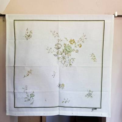 vintage Scheibengardine, Landhausgardine, ca. 69x70 cm, 27x27.5"