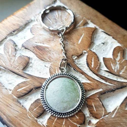 Schlüsselanhänger Cabochon silber 20mm personalisierter Schmuck mit Foto