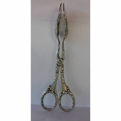 Wunderschöne alte Gebäckzange aus Silber – 100 Auflage – 18 cm – Vintage Küchenaccessoire