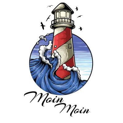 Moin Moin Leuchtturm Maritim Aufkleber WOMO Auto Wandtattoo Wetterfest-UV Beständig-Trend