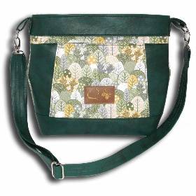 Kleine Umhängetaschen Handtaschen in dunkelgrün Motivstoff Bäume Schultertaschen mit Namen Crossbody-Bag Geschenkidee