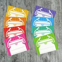 Einmachetiketten **Regenbogen1** von ZWEIFARBIG – 16 bunte Aufkleber aus gummiertem Papier, 60 x 48 mm