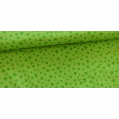 Popeline  Baumwolle Stoff  Patchworkstoff  Sterne  Grün