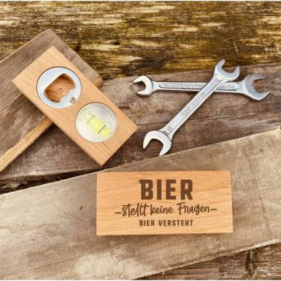 Flaschenöffner Freund grillen Wasserwaage Geschenk 