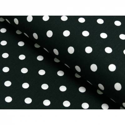 Popelin ♥ Baumwollestoff ♥ Patchworkstoff ♥ Polka Dots ♥ Schwarz