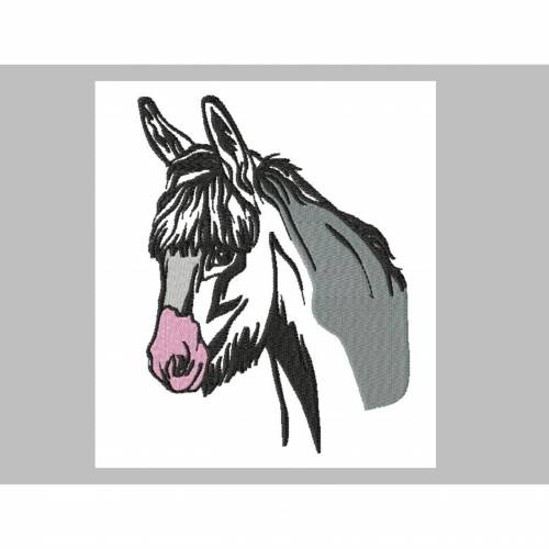 Stickdatei Esel 120x160  zum besticken von Tshirts uvm