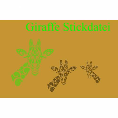 Giraffe , Stickdatei, in drei größen