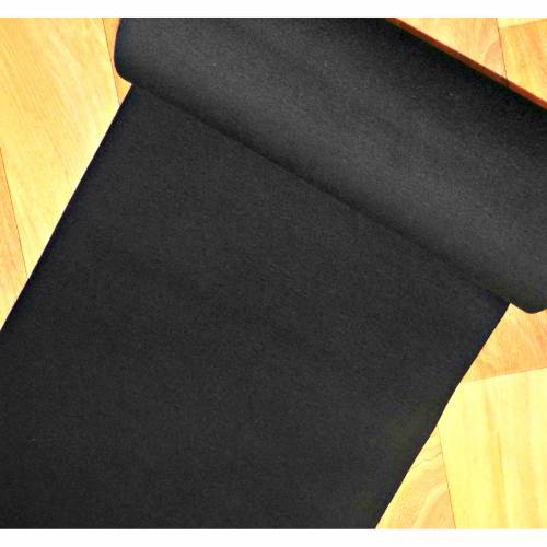 Bündchen Bündchenstoff Feinstrickbündchen Schwarz