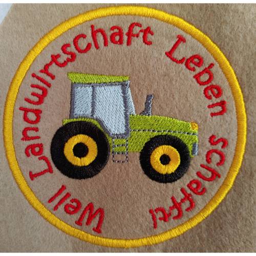 ITH Stickdatei Patch Landwirtschaft Traktor 10x10