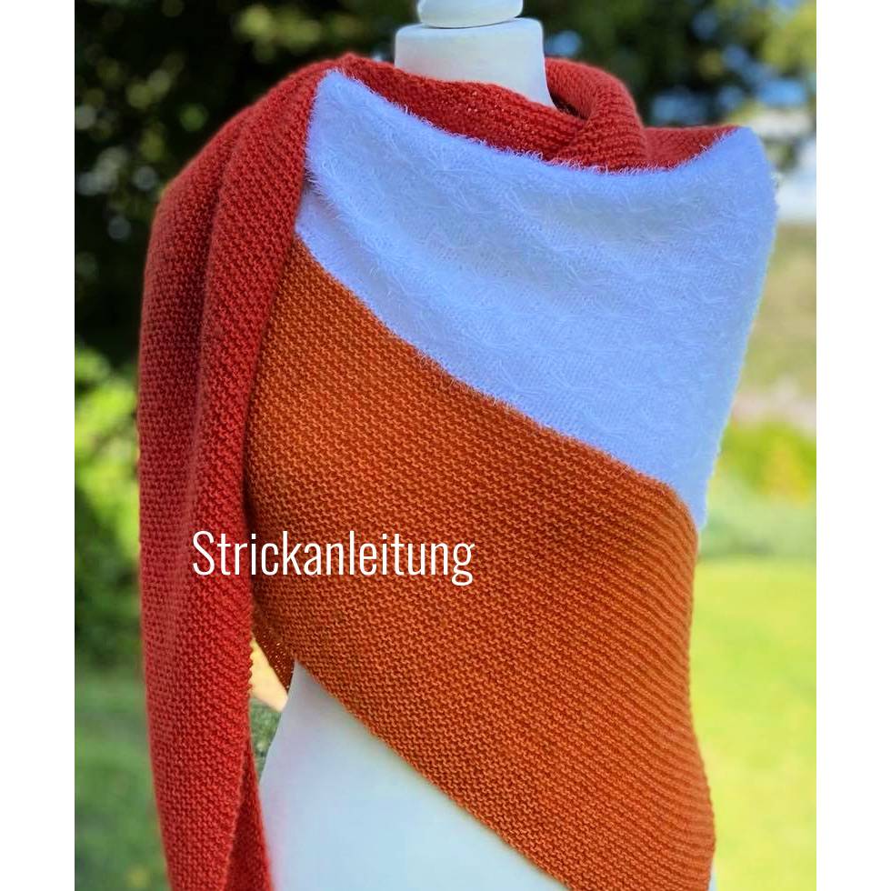 Strickanleitung Lizas Color Blocking Tuch Bild 1