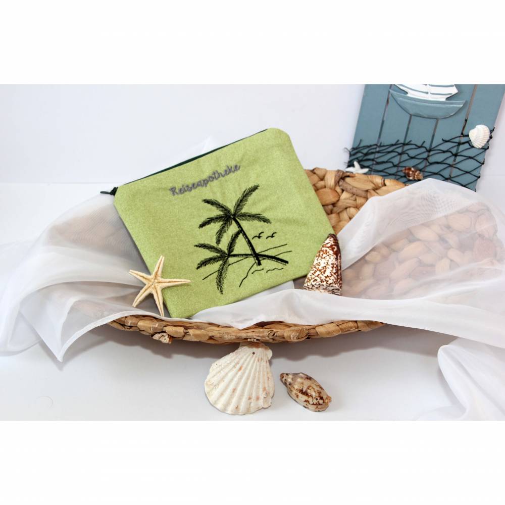 Stickdatei Palme Palmen Meer Urlaub Redwork Bild 6