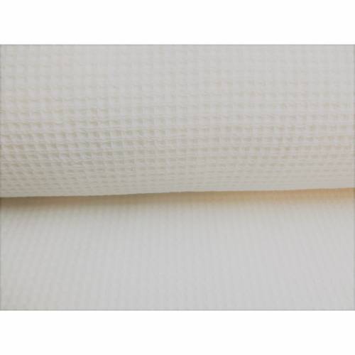 Waffelpique mit Terry-Back Baumwolle creme (1m/14,-€)