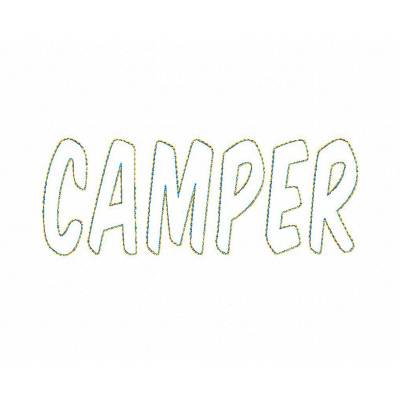 Trapunto - Stickdatei "Camper" für alle Camping Fans