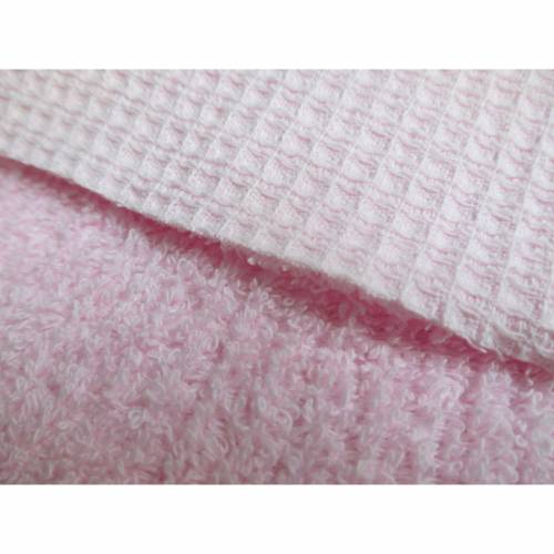 Waffelpique mit Terry-Back Baumwolle rosa (1m/14,-€)