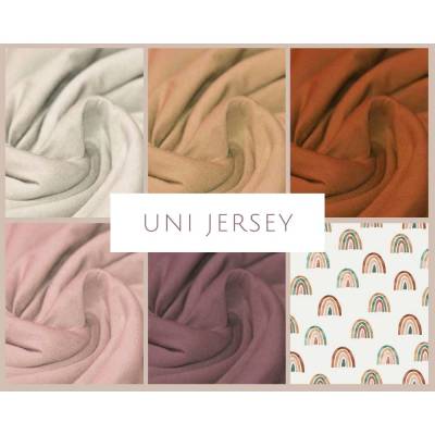 ab 50cm Uni Jersey in weicher, fester Qualität - verschiedene Farbtöne