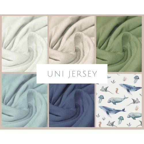 ab 50cm Uni Jersey in weicher, fester Qualität - verschiedene Farbtöne