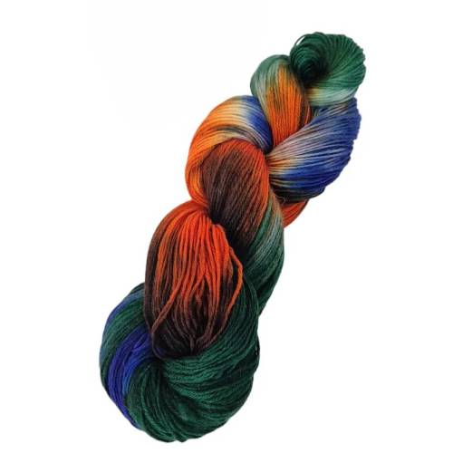 Sockenwolle handgefärbt, 4-fädig, 100g Schurwolle