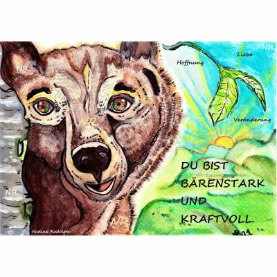 BÄR. Kinderzimmerbild. Seelenbild. Bär der Hoffnung und liebe. Druck.A4. 