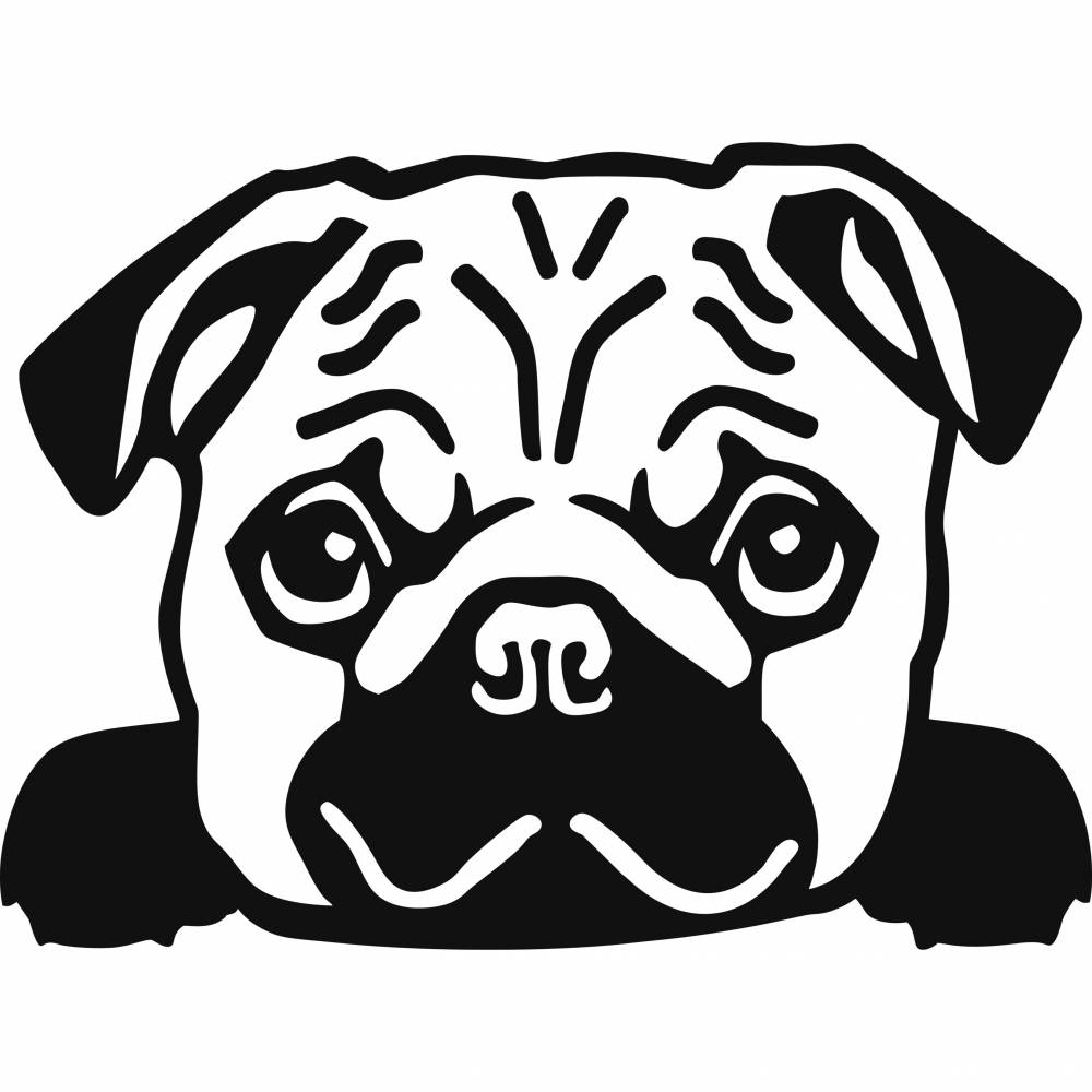 Plotterdatei Mops, gsp, svg, eps Bild 2