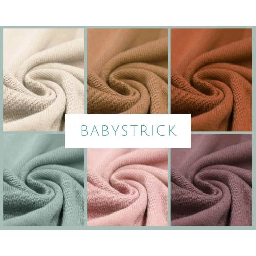 ab 50cm Babystrick Stoff Meterware 100% Baumwolle - Babymütze, Kinderpulli, Stirnband, Strickkleid