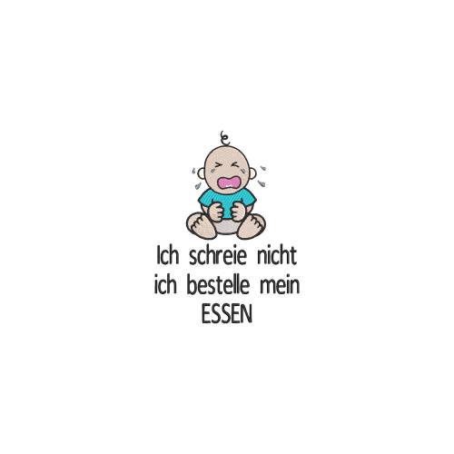 Stickdatei Essen bestellen in 3 Größen Baby Schreit Clipart Cartoon Maschinenstickerei Stickmuster