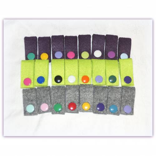 1 x 8 Glasmarker im Set aus Filz, Glasmarkierer, Krugmarkierer bunt