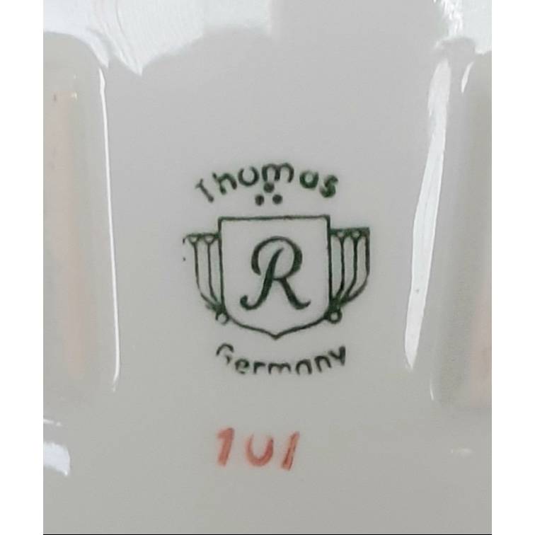 7 VINTAGE KONFEKTTELLER GOLDRAND 50er JAHRE THOMAS BAVARIA