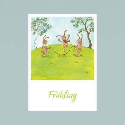 Postkarte · Frühling · Ostern · Jahreszeit · Grußkarte · A6 · Aquarell