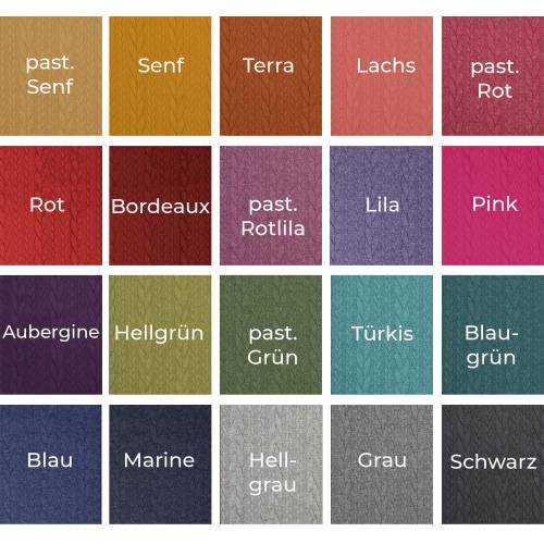 Zopfstrick-Jaquard-Jersey-50 cm Schritte-Meterware-Winterstoff