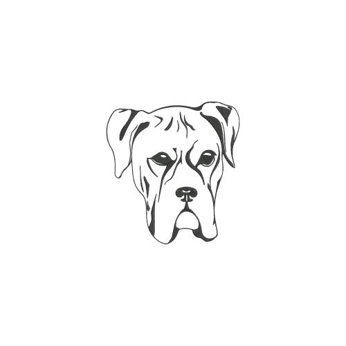 Stickdatei Boxer 4 Größen 10x10, 13x13 20x20 und 15x24 Maschinenstickerei Tiere Hunde Pfoten Hundekopf