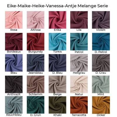 Sweat Stoff meliert "Eike" von Swafing - Meterware- 50 cm angeraut- Ökotex Standard 100- Wintersweat - Melange