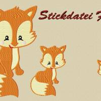 Stickdatei  Fuchs 50x70  70x100  125x180 mm