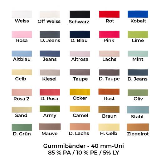 Gummibänder-40mm-Uni-50 cm-Meterware