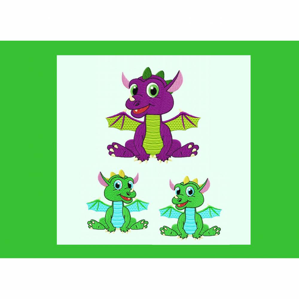 Stickdatei Dino baby 100x95  147x150 mm Bild 1